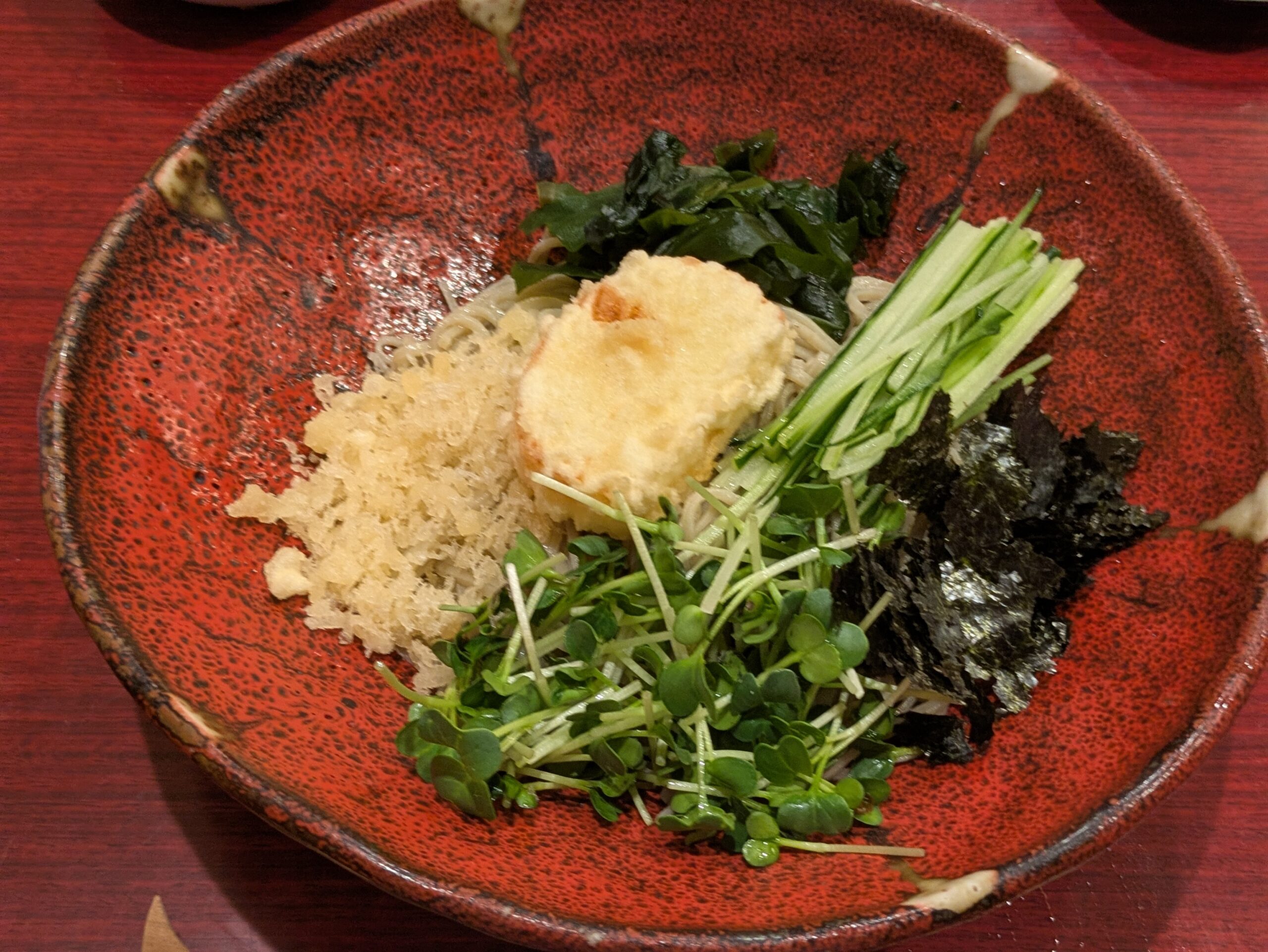 御徒町「ゆき庵」で食べた冷やしたぬきそば